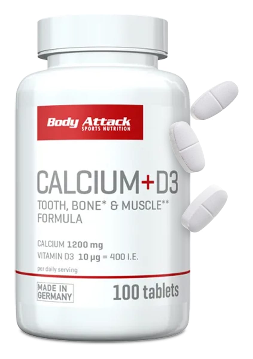 Body Attack Calcium + D3 100 Tablets