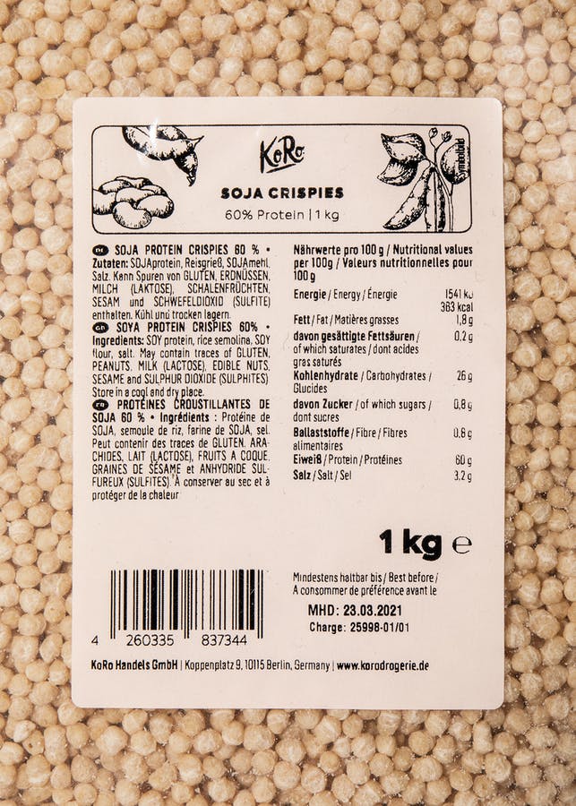 Koro Soja Protein Crispies 60% 1kg