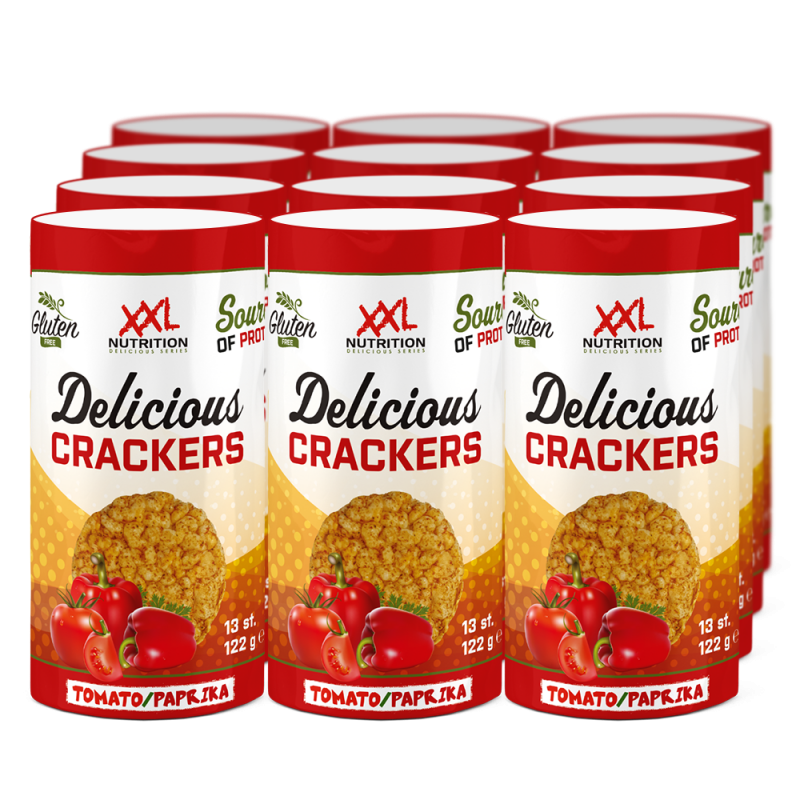 XXL Nutrition Delicious Crackers 12 x 122g Tomate Paprika